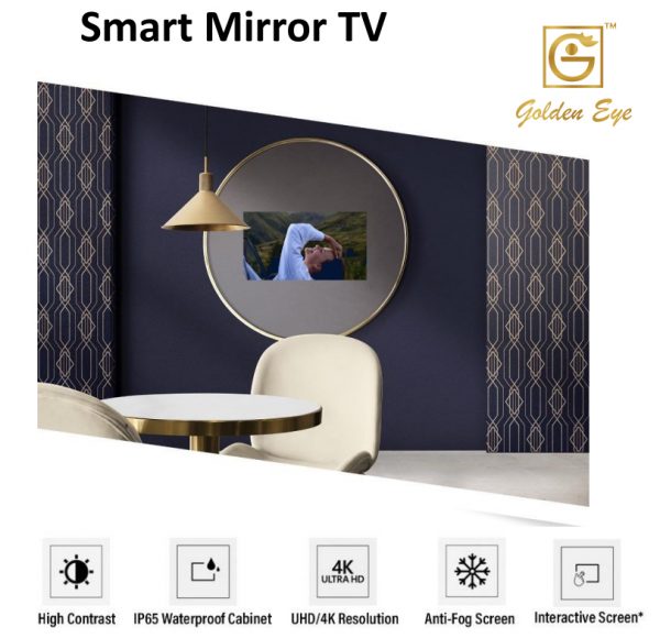 Golden Eye Smart Mirror Tv (WaterProof)